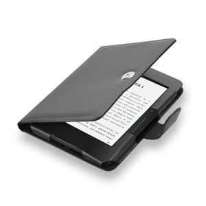 Encase Leather Style Amazon Kindle Voyage Folio Case - Black