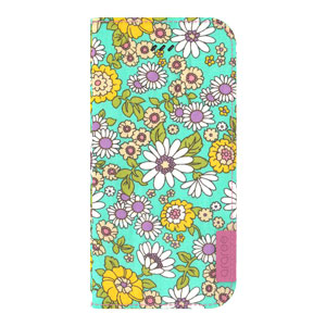 Araree Blossom Fabric iPhone 6 Plus Leather Diary Case - Mint