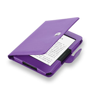 Encase Leather Style Amazon Kindle Voyage Folio Case - Purple