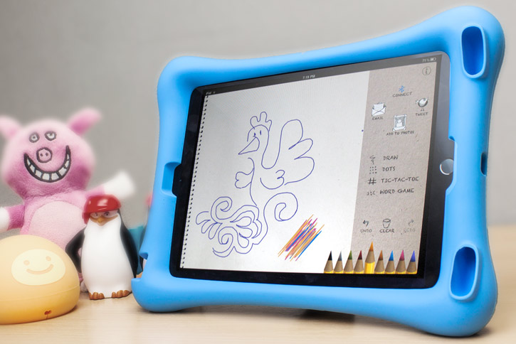 Coque iPad 10.5 Olixar Big Softy Enfants Silicone - Bleue