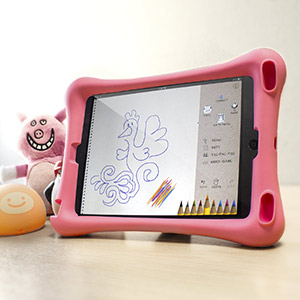 Funda iPad Mini 3/2/1 Encase Big Softy Child-Friendly Silicona - Rosa