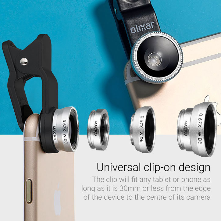 Olixar 3-in-1 Universal Clip Camera Lens Kit