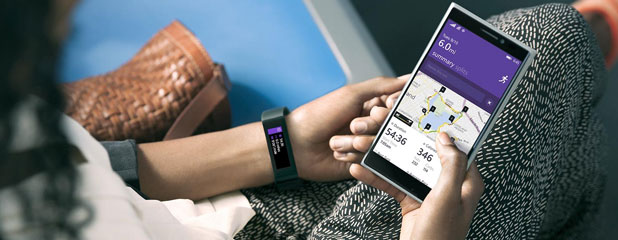 Bracelet connecté Microsoft Band iOS, Android & Windows - Small