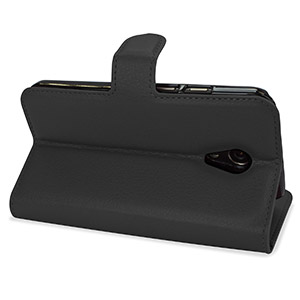 Enacse Moto G 2nd Gen Leather-Style Wallet Case - Black