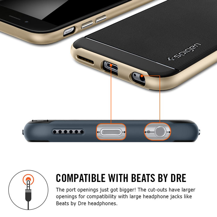 Spigen Neo Hybrid iPhone 6 Plus Case - Metal Slate