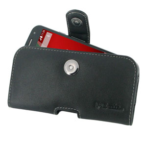 PDair Horizontal Leather Motorola Moto G 2nd Gen Pouch Case - Black