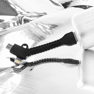 Porte-Clés Charge et Synchronisation Echo Micro USB et Lightning