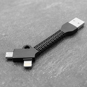 Porte-Clés Charge et Synchronisation Echo Micro USB et Lightning
