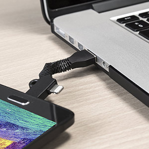 Porte-Clés Charge et Synchronisation Echo Micro USB et Lightning