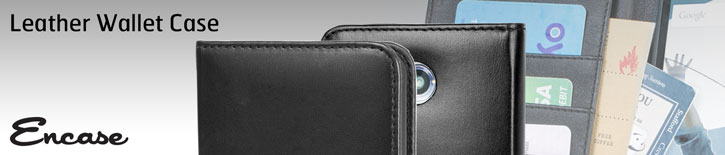 Encase Genuine Leather Nexus 6 Wallet Case - Black