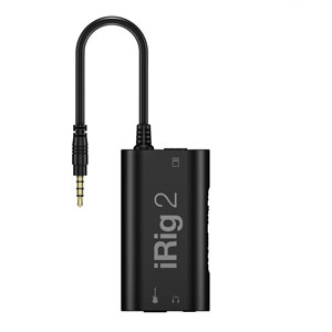 IK Multimedia iRig 2 Guitar Interface for iOS, Android and Mac