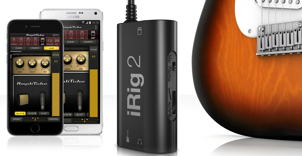 Interface Guitar IK Multimedia iRig 2 pour iOS, Android et Mac