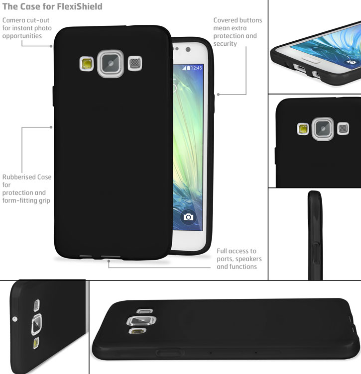 Encase FlexiShield Samsung Galaxy A3 Case - Black