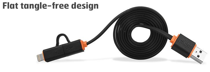 Cable de Carga y Sincronización Olixar Micro USB / Lightning - Negro