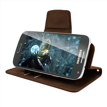 Encase Rotating 4 Inch Leather-Style Universal Phone Fodral - Brun