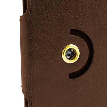 Encase Rotating 4 Inch Leather-Style Universal Phone Case - Brown