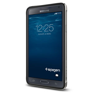 Spigen Neo Hybrid Metal Samsung Galaxy Note 4 Case - Gun Metal