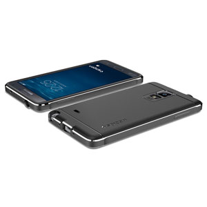 Spigen Neo Hybrid Metal Samsung Galaxy Note 4 Case - Gun Metal