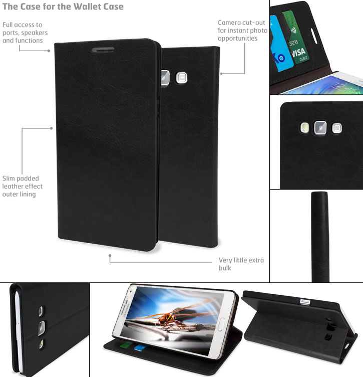 Encase Leather-Style Samsung Galaxy A7 Wallet Case - Black