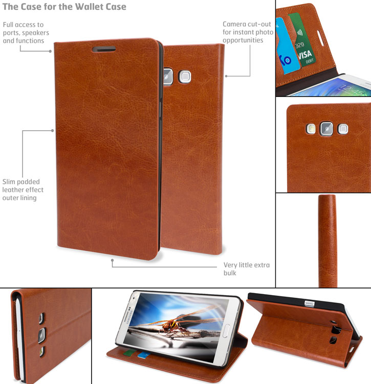 Encase Leather-Style Samsung Galaxy A7 Wallet Case - Brown