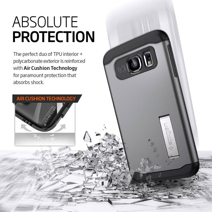Spigen Slim Armor Samsung Galaxy S6 Case - Gunmetal