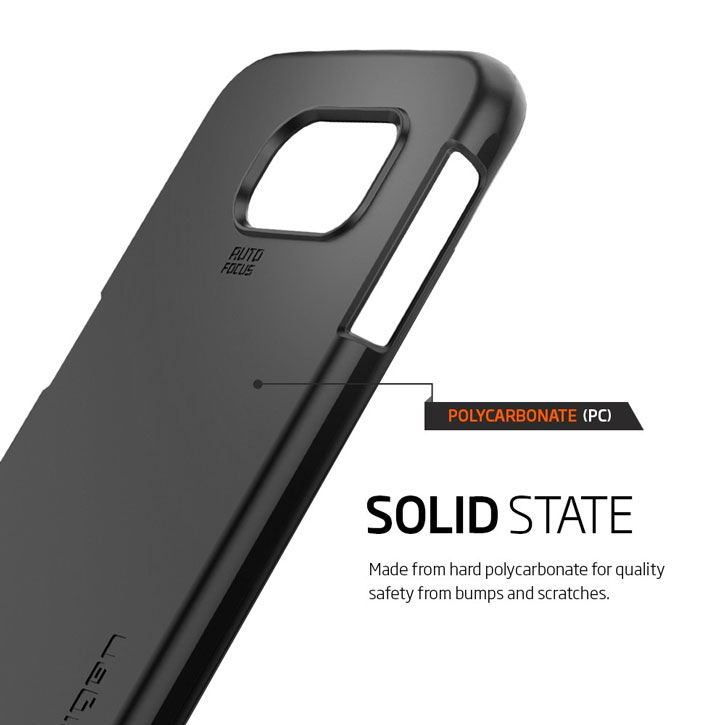 Spigen Thin Fit Samsung Galaxy S6 Shell Case - Smooth Black