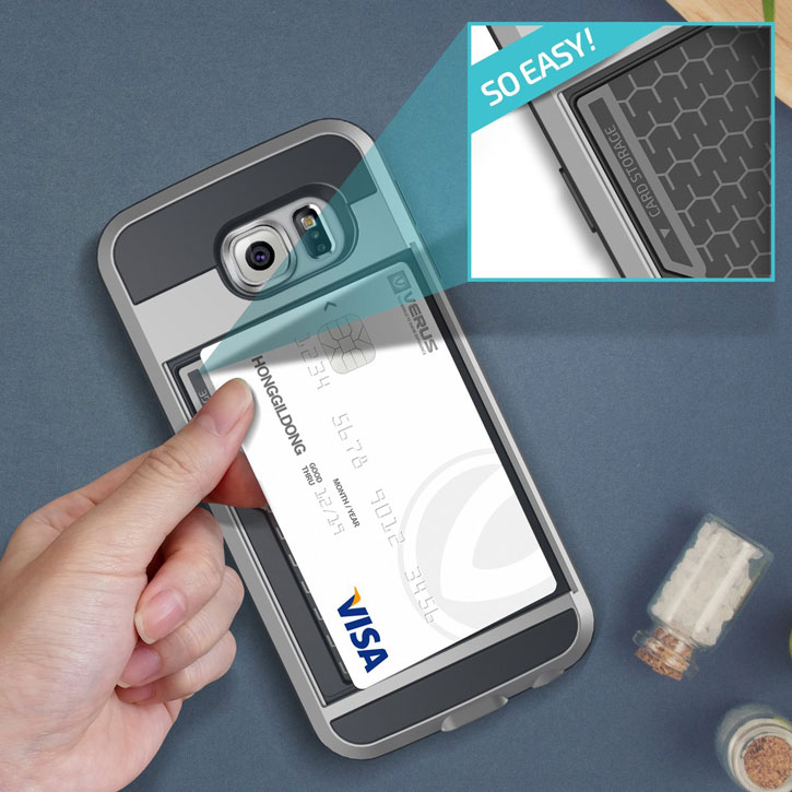 Verus Damda Slide Samsung Galaxy S6 Case - Satin Silver