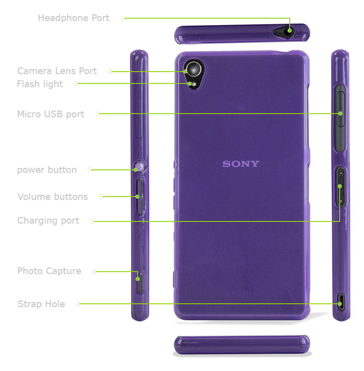 4 Pack Encase FlexiShield Sony Xperia Z3 Cases