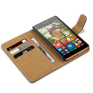 Encase Leather-Style Microsoft Lumia 435 Wallet Case - Black