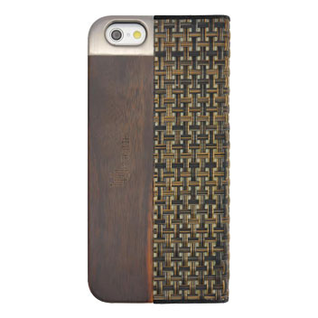 Uunique Aluminium Edge Cane Weave iPhone 6 Folio Case - Brown