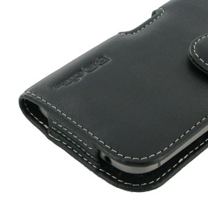 PDair Horizontal Leather HTC One M8 Pouch Case - Black 