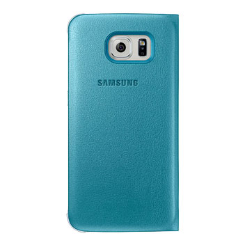 Official Samsung Galaxy S6 S View Premium Cover Case - Blue