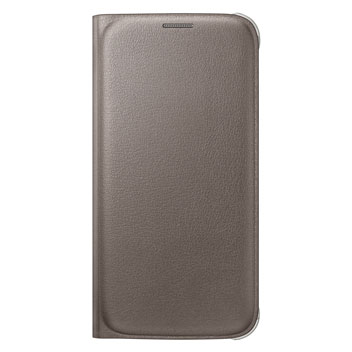 Official Samsung Galaxy S6 Flip Wallet Cover - Gold