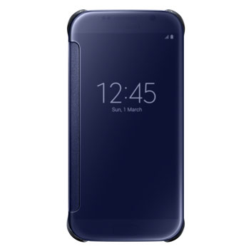 Official Samsung Galaxy S6 Clear View Cover Case - Dark Blue