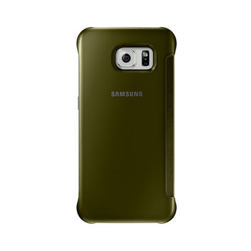 Official Samsung Galaxy S6 Clear View Cover Case - Gold