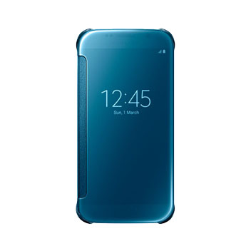 Official Samsung Galaxy S6 Clear View Cover Case - Blue