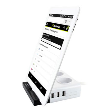 Energizer 3 USB Port Tab Station With Dual EU Power Outlets
