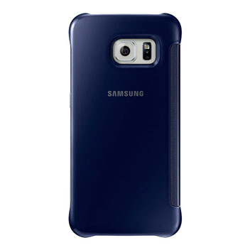 Official Samsung Galaxy S6 Edge Clear View Cover Case - Blue