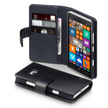 Encase Genuine Leather Nokia Lumia 930 Wallet Case - Black
