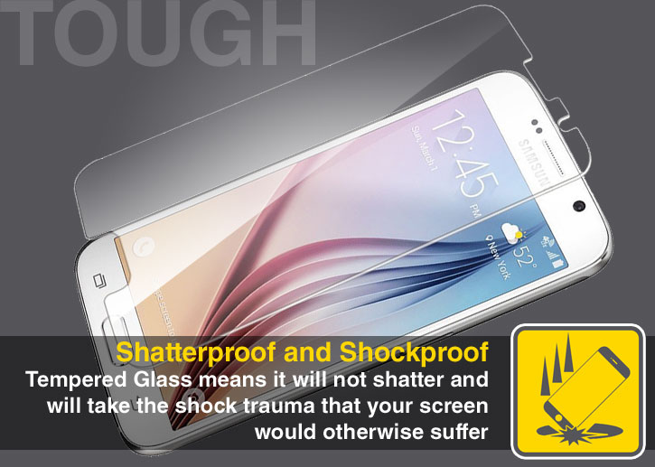 Olixar Samsung Galaxy S6 Tempered Glass Skärmskydd
