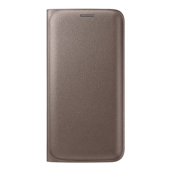 Official Samsung Galaxy S6 Edge Flip Wallet Cover - Gold