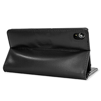 Olixar Sony Xperia Z3+ Genuine Leather Wallet Case - Black