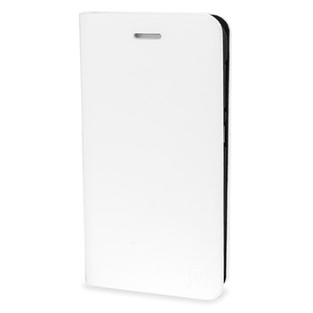 Olixar Leather-Style ZTE Blade S6 Wallet Stand Case - White