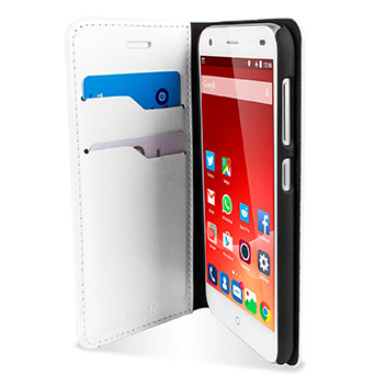 Olixar Leather-Style ZTE Blade S6 Wallet Stand Case - Light Brown