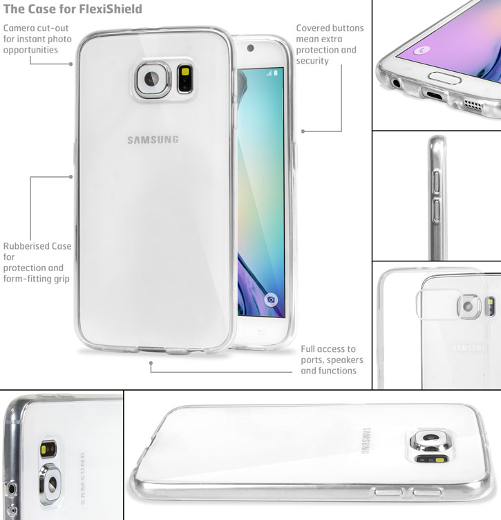 Olixar FlexiShield Samsung Galaxy S6 Gel Case - 100% Clear