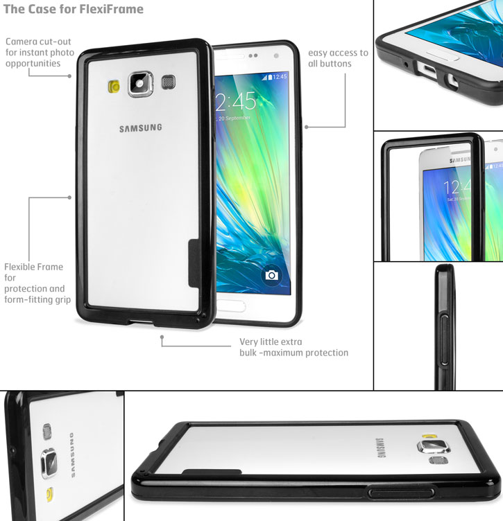Olixar FlexiFrame Samsung Galaxy A5 Bunper Case - Black