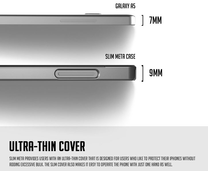 Obliq Slim Meta Samsung Galaxy A5 Case - Titanium Space Grey