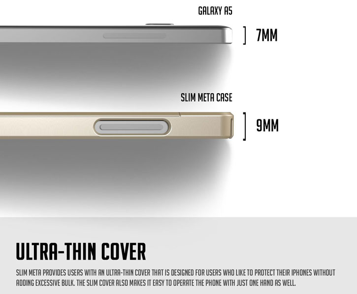 Obliq Slim Meta Samsung Galaxy A5 Case - Champagne Gold