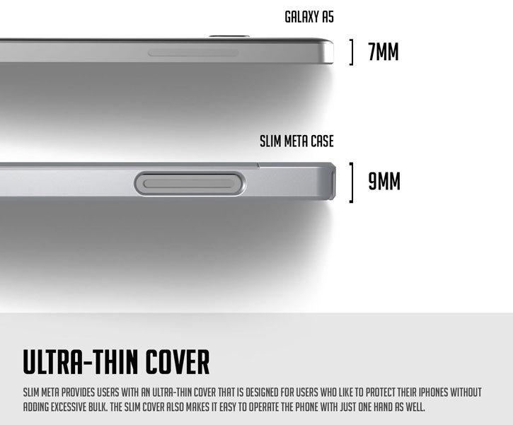 Obliq Slim Meta Samsung Galaxy A5 Case - Satin Silver