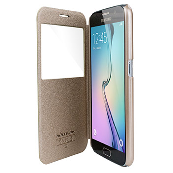 Nillkin Sparkle Big View Window Samsung Galaxy S6 Case - Gold